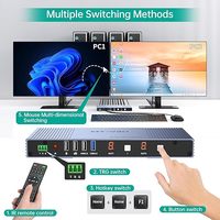 Commutateur KVM matriciel MT-VIKI Seamless 4x2 pour 4 ordinateurs et 2 moniteurs 4K 60Hz en stock