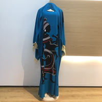 Nouvelle Robe d'été ample et décontractée en coton doux, respirante, style Boubou Kaftan ethnique africain imprimé, grande taille pour femme, avec grand foulard, idéale pour les fêtes.