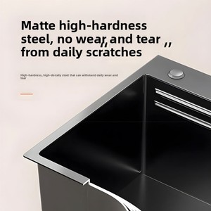 Lavello da cucina moderno a vasca larga in acciaio inox 304, realizzato a mano con tecnologia nano, ideale per ristrutturazioni domestiche. - Product Image 3