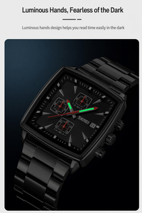 <span class=keywords><strong>Reloj</strong></span> <span class=keywords><strong>de</strong></span> Cuarzo Cuadrado VVS para Hombre, Resistente al Agua, Moderno, con Esfera Grande Luminiscente - Product Image 3
