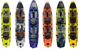 2025 thời trang mới 14ft xách tay divisibile TANDEM đạp câu cá Kayak 3 mảnh chia Modular Kayak với cánh quạt bàn đạp ổ đĩa - Product Image 4