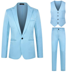 Men's Three Piece Suit Set Men Suit <strong>Jacket</strong> +vest+trousers Set Slim Fit High Quality M to 5XL Plus Size Fashionable Suit Set OEM - Product Image 6