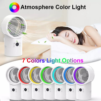 Ventilateur de poche USB mini refroidisseur d'air et d'eau portable 420 ml avec lumières LED colorées pour usage domestique