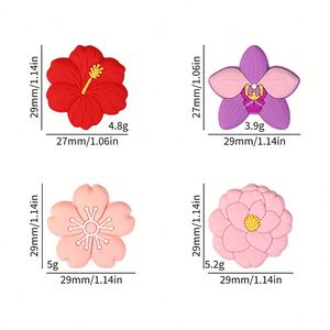 Nouvelles Perles en Silicone à Motifs Floraux pour Stylos et Porte-clés, Idéales pour le Marché Européen et Américain - Product Image 3