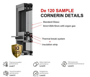 DESHANG 2025 Offre Spéciale Fenêtres coulissantes à double vitrage Fenêtre coulissante en aluminium à faible émissivité Fenêtre coulissante en verre avec moustiquaire - Product Image 2