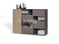 Bureau Nouveau design de meubles en bois armoire de rangement pour espaces publics classeurs en bois personnalisés armoire à portes transparentes avec tiroirs