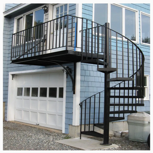 Escaliers en colimaçon préfabriqués en acier inoxydable de haute qualité Echelle extensible au design moderne pour usage intérieur et extérieur pour appartements - Product Image 6