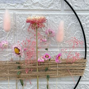 TC Handmade Hoa Khô dệt thủ công hoa khô Vòng Hoa thật sáng tạo trang trí Giáng sinh treo tường trang trí cửa - Product Image 6