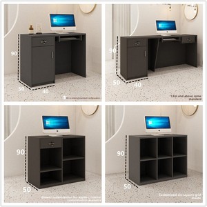 Mostrador Comercial de Madera Personalizado para Celebridades de Internet - Diseño Moderno Minimalista para Oficina, <span class=keywords><strong>Restaurante</strong></span>, Tienda, Recepción - Product Image 4