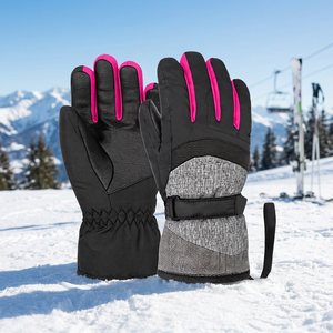 Gants de ski et de snowboard pour femmes, chauds, coupe-vent, imperméables, en polyester, à doigts entiers, pas chers - Product Image 4