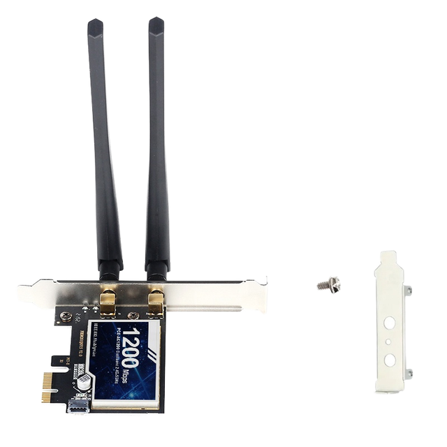 AC1200 PCI-E Wireless Network Card 2.4G/5GHz 802.11AC Dual Band External Pcie Wifi Adapter for Desktop Win 7/8/10/11