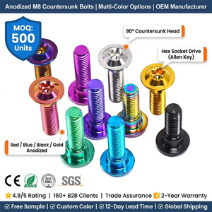 Tornillos de Freno de Disco Anodizados de Cabeza Plana M8 de Aleación de Titanio de Alta Calidad Personalizados para la Industria de Motocicletas - Product Image 1