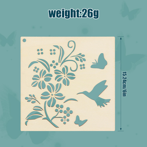Tailai Planche à tracer en bois de <span class=keywords><strong>6</strong></span> pouces et pochoirs de dessin <span class=keywords><strong>pour</strong></span> enfants - Modèles d'art abeille/papillon <span class=keywords><strong>pour</strong></span> projets d'artisanat DIY et projets artistiques scolaires - Product Image 3