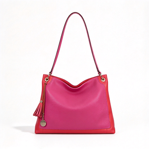 Sac fourre-tout à bandoulière pour femmes, avec décor à pompon, grande capacité, sac à main souple pour le travail quotidien, les voyages et le shopping - Product Image 5