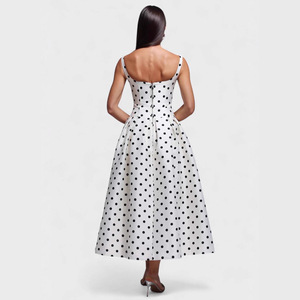 Robe élégante à pois pour femme, style vintage américain, sexy, robe de soirée, de plage, pour les vacances d'été, robe moulante pour femme, <span class=keywords><strong>3580</strong></span> - Product Image 4