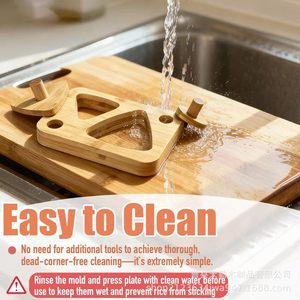 Wooden Rice Ball Mold Triangle Shape For DIY Bento Sushi Making Tool - Product Image 5