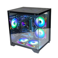 Boîtier PC Tour Gaming Pcooling Vue sur Mer ARGB ATX/Micro-ATX en Alliage d'Aluminium pour Ordinateur de Bureau
