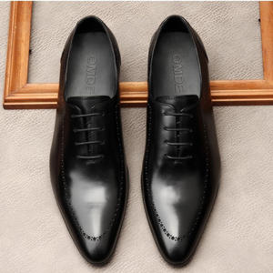 Chaussures habillées pour hommes en cuir véritable faites à la main à bout carré, modèle 2025, best-seller, pour les loisirs et les affaires - Product Image 4