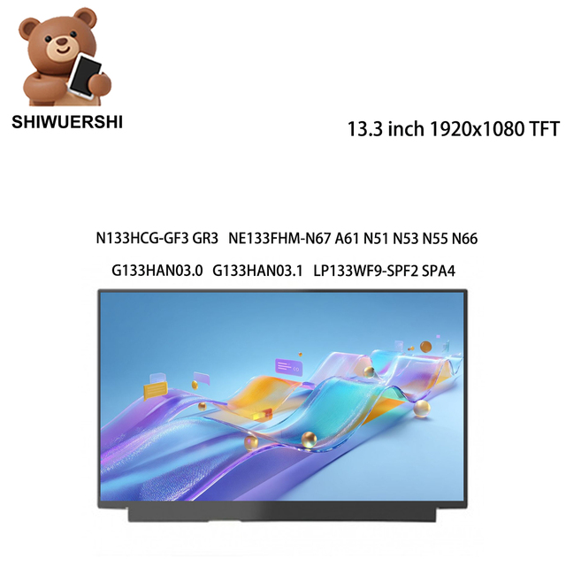 13.3" Lcd Screen Panel 1920*1080 EDP 30pins Replacement N133HCG GF3 GR3 NE133FHM N67 A61 N51 N53 N55 G133HAN03.0 LP133WF9 SPF2