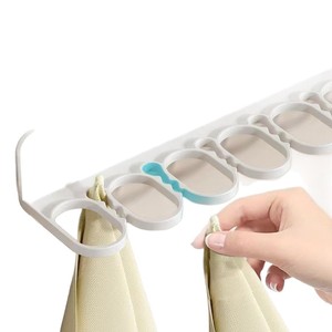 Wall Mounted Clothing Organizer Storage <b>Clips</b> For Socks Underwear Bra <b>Hooks</b> Durable Rectangle White - Product Image 3