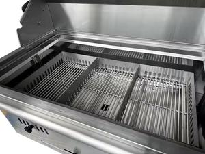 شواية فحم خارجية حديثة من الفولاذ المقاوم للصدأ مقاس 32 بوصة، مقاومة للعوامل الجوية، مع جزيرة شواء قابلة لتعديل الارتفاع للاستخدام المنزلي، بحد أدنى منخفض للطلب - Product Image 4