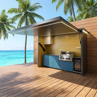 Cuisine extérieure en acier inoxydable 304, étanche, avec îlot barbecue, pour patio, jardin, cour arrière