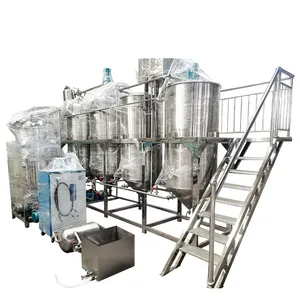 Large crude oil refinery plant machine to refine vegetable soybean peanut oil palm oil refined