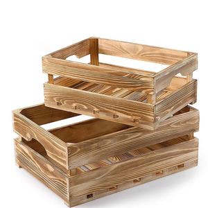 Caisses en bois décoratives de rangement en gros, petites caisses en bois de style campagnard pour fruits - Product Image 1