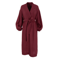 Peignoir en coton chaud et confortable pour la maison, avec ceinture et poche, pour usage quotidien intérieur, couleur personnalisable, directement de l'usine
