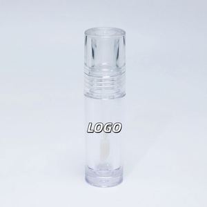 Envase Transparente Redondo de 8ML 7ML para Brillo Labial, Tubo Vacío con Aplicador de Brocha Grande, Botella de Plástico para Brillo Labial Sin Logotipo - Product Image 1