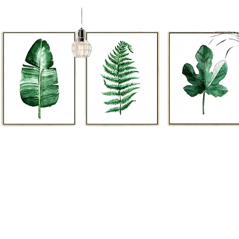 Aquarel Groene Planten Bladeren Canvas Schilderijen Nordic Scandinavische Office Wall Art Poster Foto Voor Woonkamer Home Decor