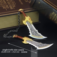 Jeu God of War, les Lames du Chaos, modèle de couteau, arme en métal, décoration artisanale, jouet de cosplay