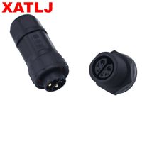 XATLJ M19 Boîtier en nylon à 6 broches Connecteur de batterie étanche IP67 Prise de chargeur de vélo EV pour batterie au lithium E-Bike