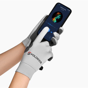 Gants de vélo d'été pour hommes et femmes, respirants, en soie glacée, demi-doigts, compatibles écran tactile, pour le cyclisme sur route, VTT, la course et le fitness - Product Image 1