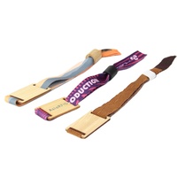 Bracelet RFID en tissu tissé NFC Festival Classic 1K avec mini-étiquette, fonctionnalités de paiement et de carte de visite