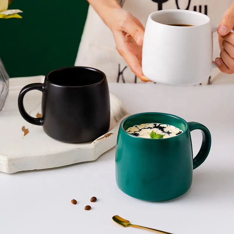 Nouvelle tasse à café en céramique avec impression de Logo personnalisée, tasses à café et thé de 450ml, tasses à café personnalisables
