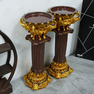 <span class=keywords><strong>Pilares</strong></span> de resina adornados con temática de elefante, estatuas de decoración ornamentada, figuritas de Interior para exhibición en el hogar, patrón de <span class=keywords><strong>Anime</strong></span>, temas de animales pintados - Product Image 3