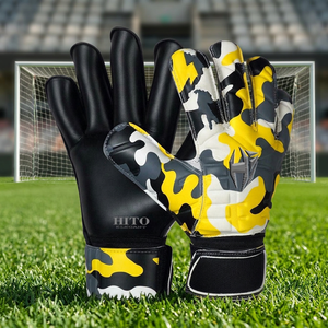 Gants de gardien de but de football professionnels, impression par sublimation sur le dos, contact en latex sur la paume, sangle élastique intégrée, nouveau design - Product Image 2