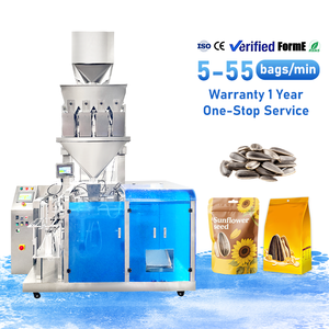 Machine de remplissage et de scellage entièrement automatique pour graines de tournesol, noix, snacks, emballage en sachets préformés - Product Image 1