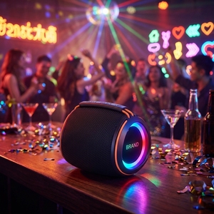Top Selling Compact Portable TF USB FM TWS 10m Stable Connection IPX4 YMB-15 for <b>Speaker</b> 8W RGB LED - Product Image 1