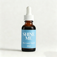 Serum Rambut Peptida Tembaga Ghk-Cu Label Pribadi untuk Pertumbuhan Rambut Serum Peptida Tembaga Biru untuk Pertumbuhan Rambut