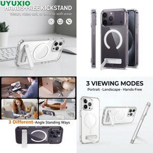 Étui Magnétique Antichoc pour <span class=keywords><strong>iPhone</strong></span> 17 16 15 <span class=keywords><strong>14</strong></span> 13 12 <span class=keywords><strong>Pro</strong></span> <span class=keywords><strong>Max</strong></span> 11 13 Mini avec Dos <span class=keywords><strong>Incassable</strong></span> et Support Pliable Réglable - Product Image 1