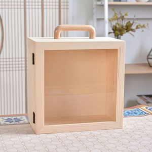 Transparent lid wooden gift <b>box</b>, Mid-Autumn Festival gift packaging <b>box</b>, solid wood mooncake <b>box</b>, flip-top wooden <b>box</b> - Product Image 3