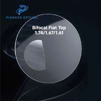 Lentilles de lunettes photochromiques bifocales Pioneer Optical 1.499 1.56 à dessus plat fini, en CR39 HMC, pour lunettes de vue