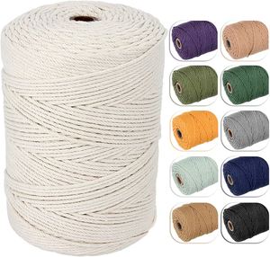 Corda di cotone 10mm 66 piedi intrecciata corda multiuso in cotone per annodare <span class=keywords><strong>macramè</strong></span> - Product Image 2