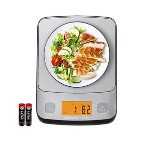 5kg/1g IPX7 방수 주방 전자 저울 베이킹 용 큰 플랫폼 계량 저울이있는 스테인레스 스틸 식품 중량 스케일 - Product Image 1