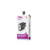 Chargeur mural multi-ports rapide 2.4A PD USB Type-C EU/US avec prise en charge des écouteurs