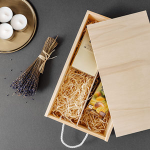 Sáng Tạo Deco Không Sơn Rượu Vang Bằng Gỗ Hộp Hình Chữ Nhật Hình Dạng Cho 2 Chai Cho <span class=keywords><strong>Whiskey</strong></span> Lưu Trữ Quà Tặng Làm Oud Gỗ Thực Phẩm An Toàn - Product Image 4