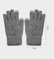 Fabricant de gants tactiles personnalisés pour homme, gants d'hiver à double couche, doublés de fourrure chaude, pour les déplacements en extérieur, ajustement extensible, gants en tricot à doigts entiers