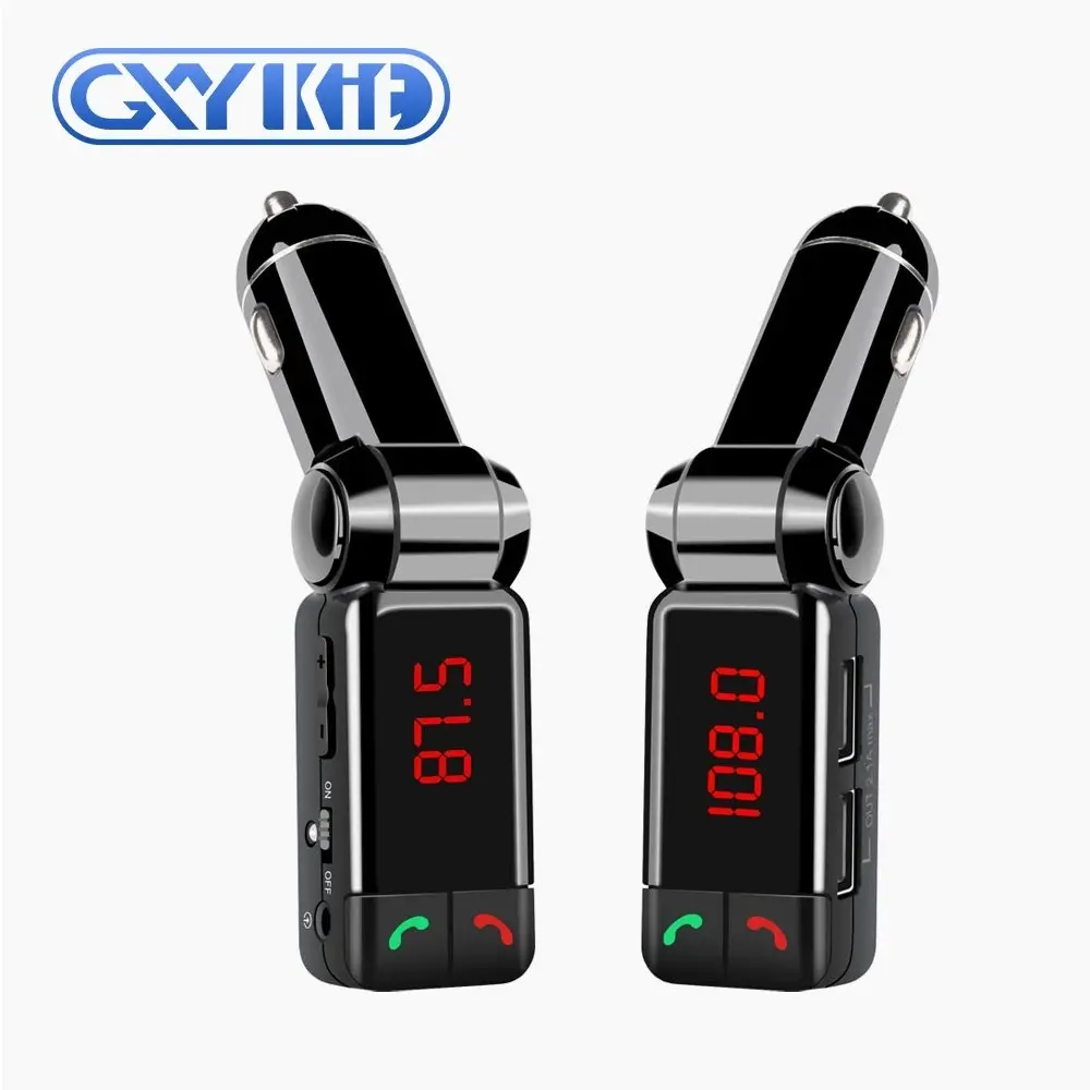 GXYKIT BT Wireless Car Kit MP3 player AUX FM Transmitter SD USB Charger Handsfree with 2 dual usb charger pots